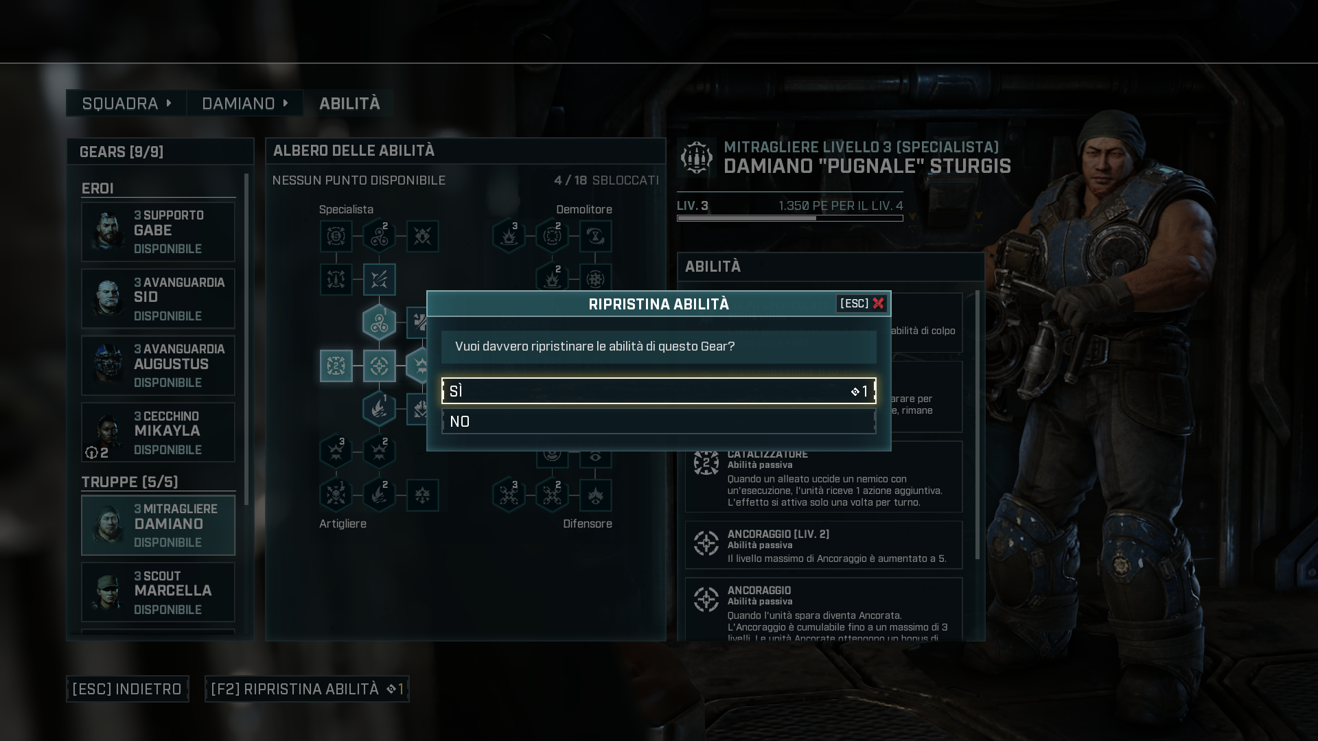 Gears Tactics - Abilità