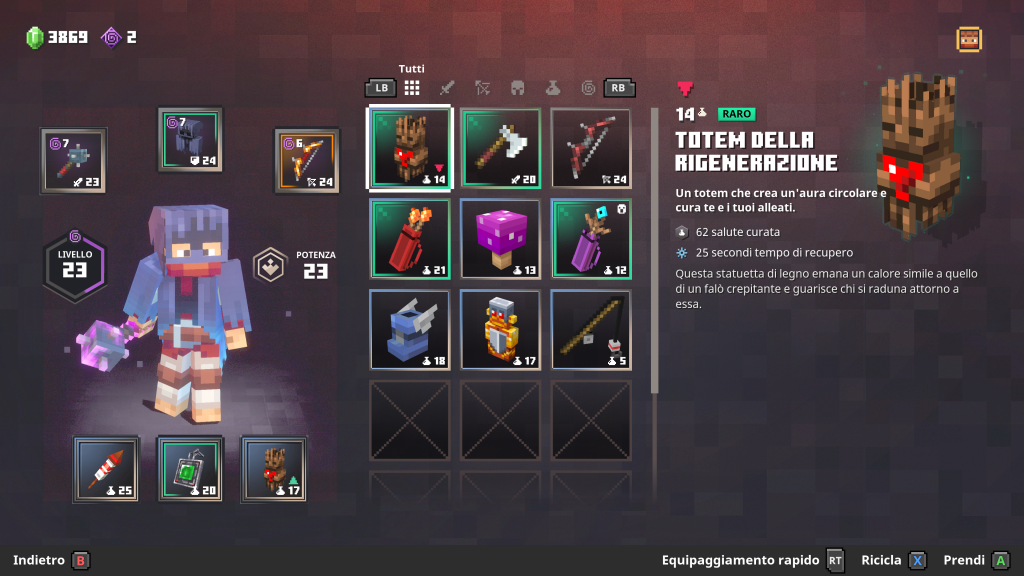 Minecraft Dungeons Equipaggiamento Loot Armatura