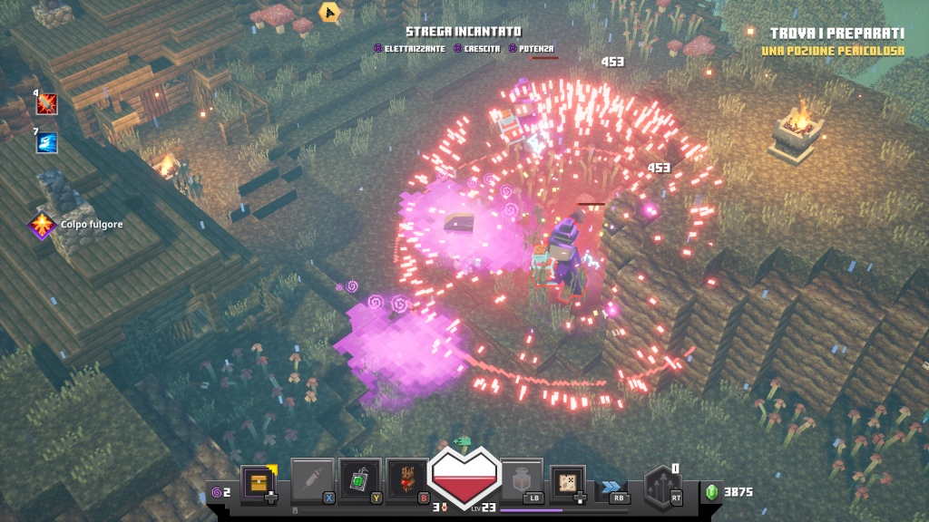 Minecraft Dungeons Esplosione Particellare