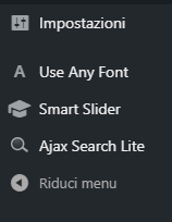 Come Nascondere Ajax Search Lite Dall'aDmin menu dopo