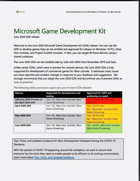 Certificazione dev kit xbox serie x e s