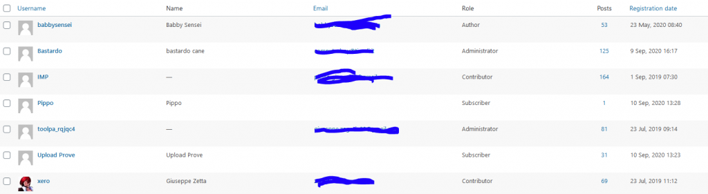 Ordinare utenti conoscendo la data di registrazione esempio wordpress