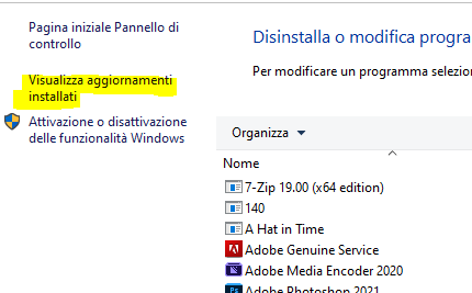 Aggiornamento Visualizza per Crash Stampa