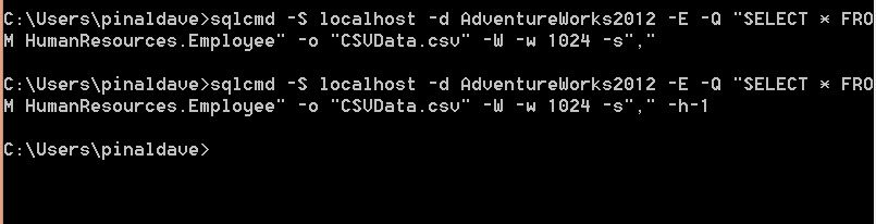 sqlcmd csv