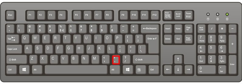 Tasto punto nascondere cursore del mouse windows 10