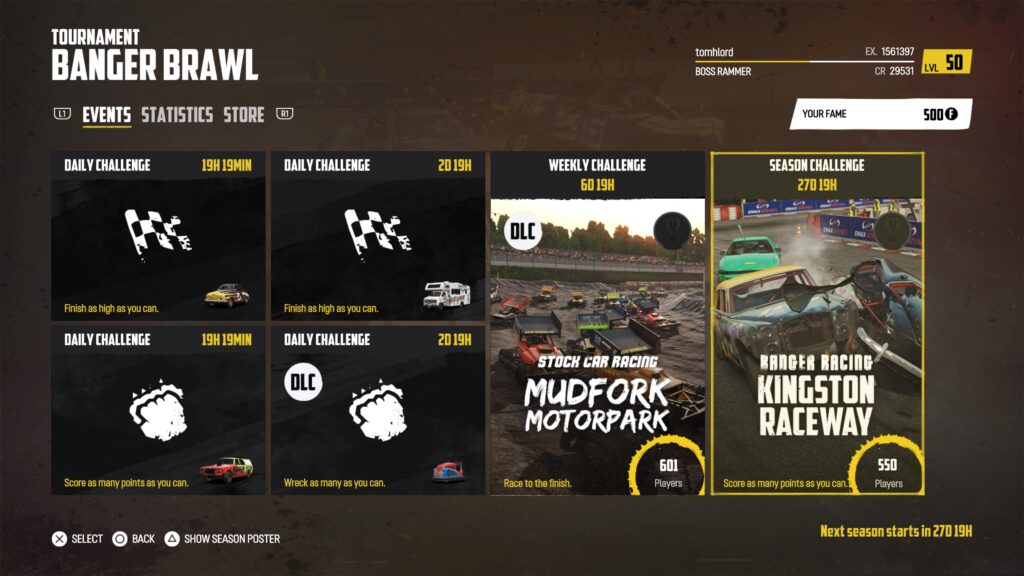 Wreckfest Banger Brawl e Rally Trophy