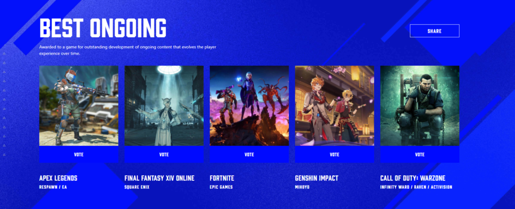 GEOFF KEIGHLEY ACTIVISION BLIZZARD CATEGORIA GAME AWARDS