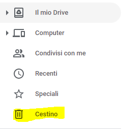 Google Drive Recupero file Cancellati Definitivamente