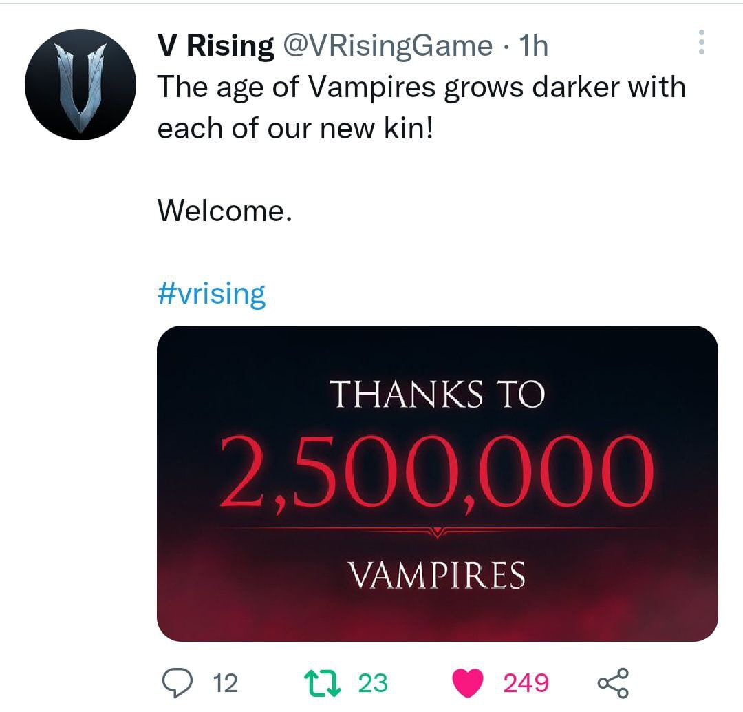 V-rising videogioco di successo