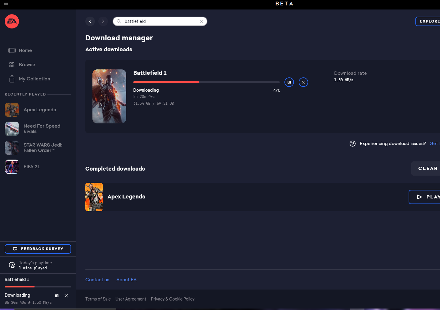 Ea Desktop saluta Origin