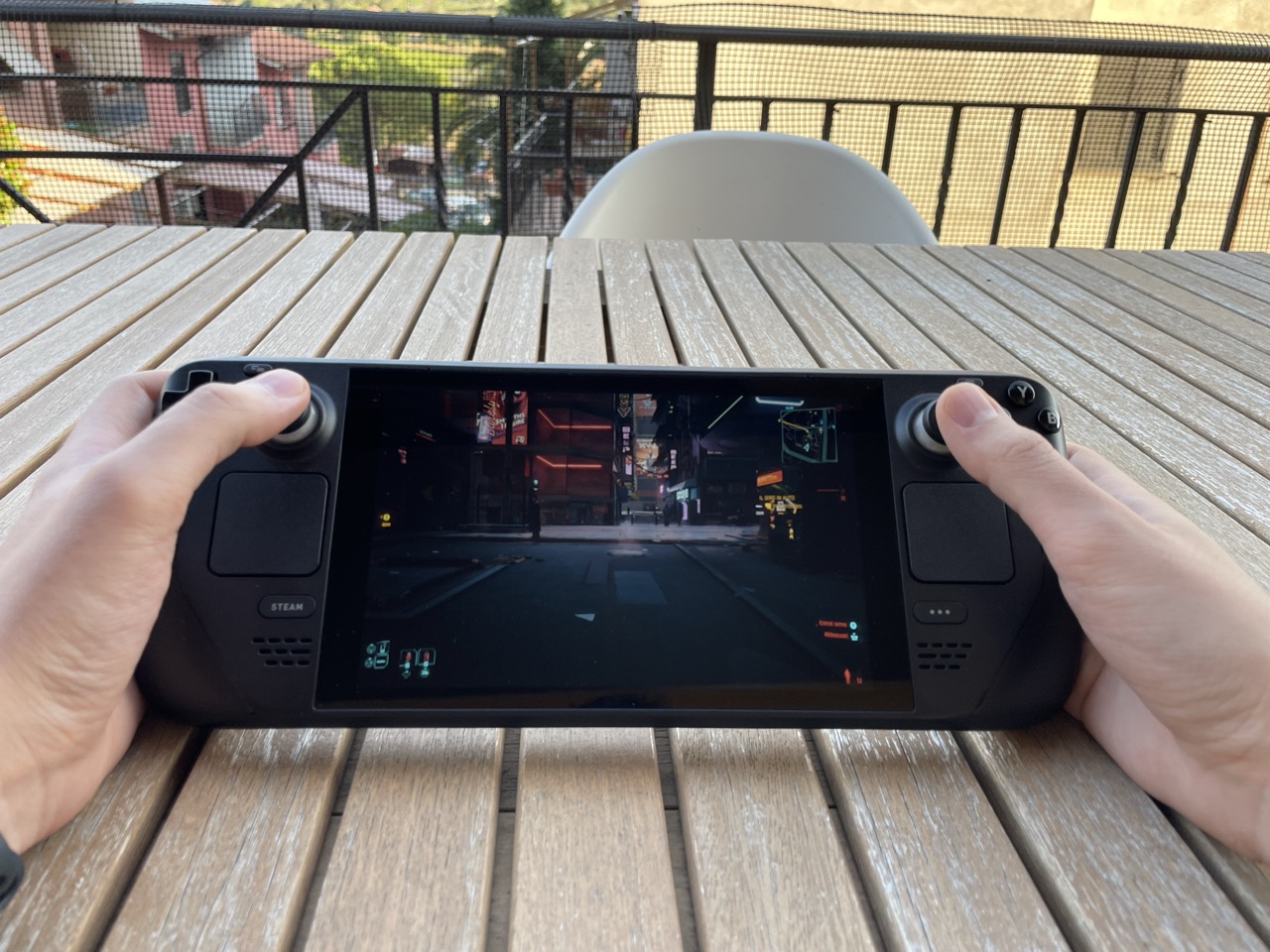 Steam Deck con Cyberpunk 2077