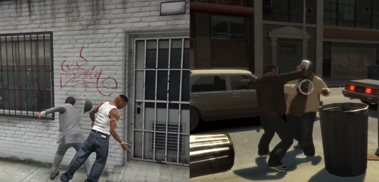 GTA IV vs GTA V Combattimento