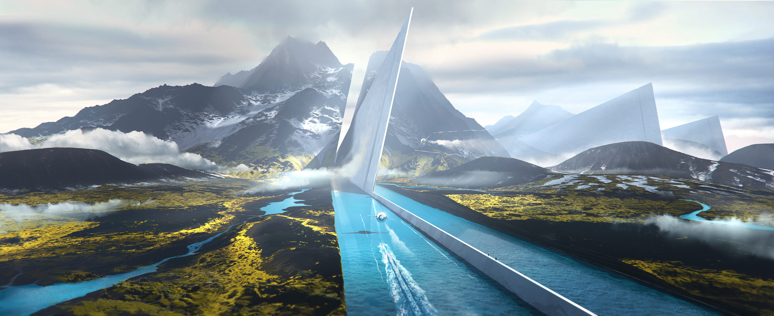 Concept Art del titolo Sci-fi di Humanoid Origin stile Mass effect