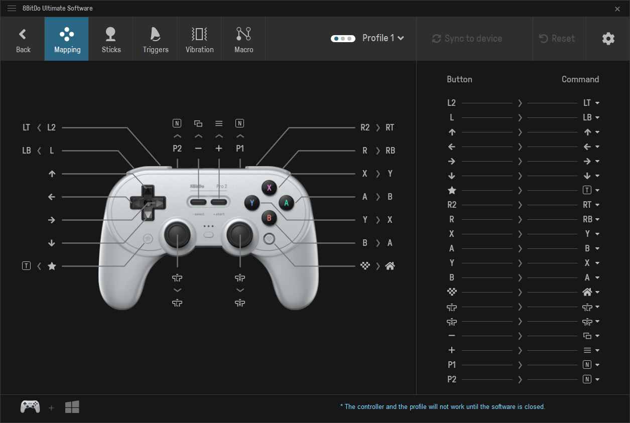 8BitDo Pro 2 Ultimate Software