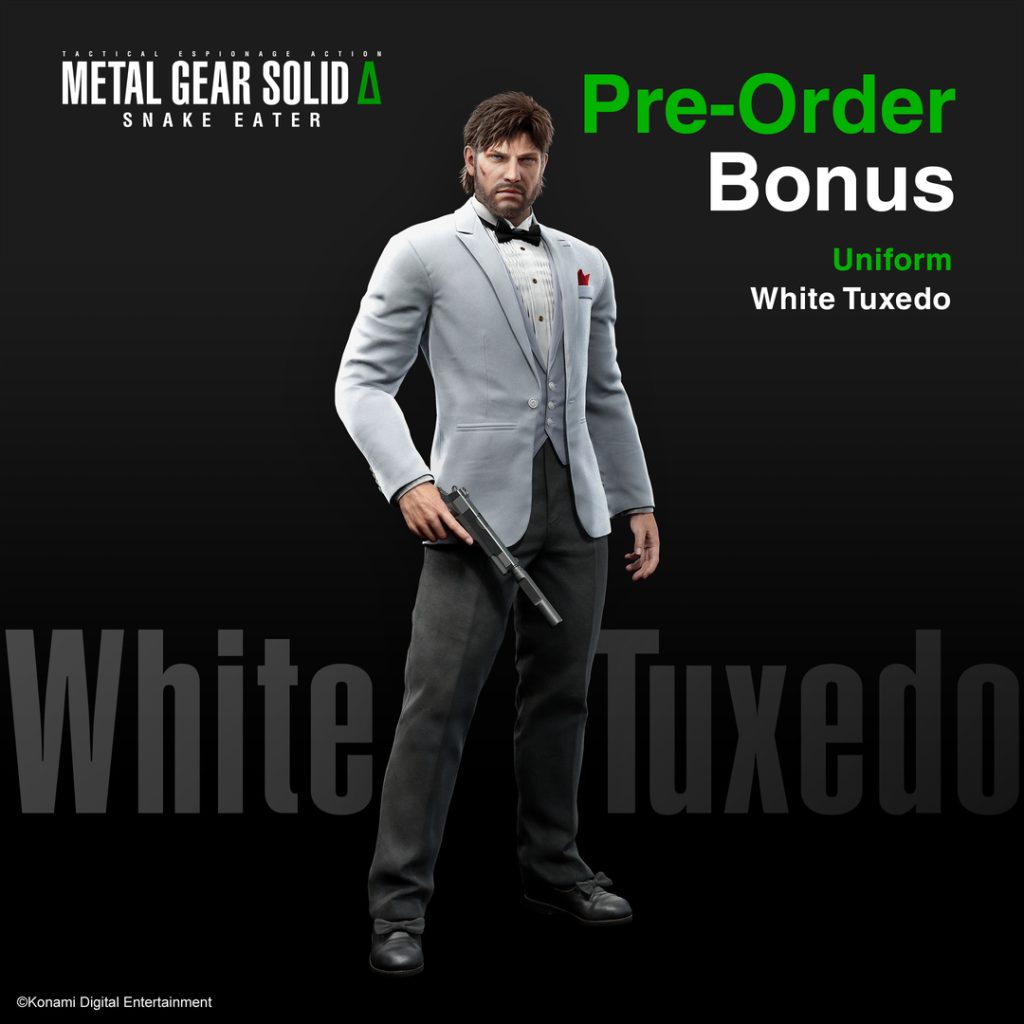 Metal Gear Solid Delta Snake Eater Deluxe Edition Uniform White Tuxedo