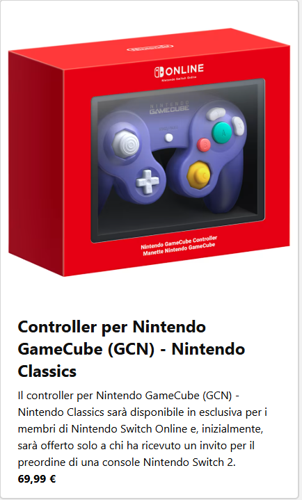 Il Controller GameCube Wireless per Nintendo Switch 2