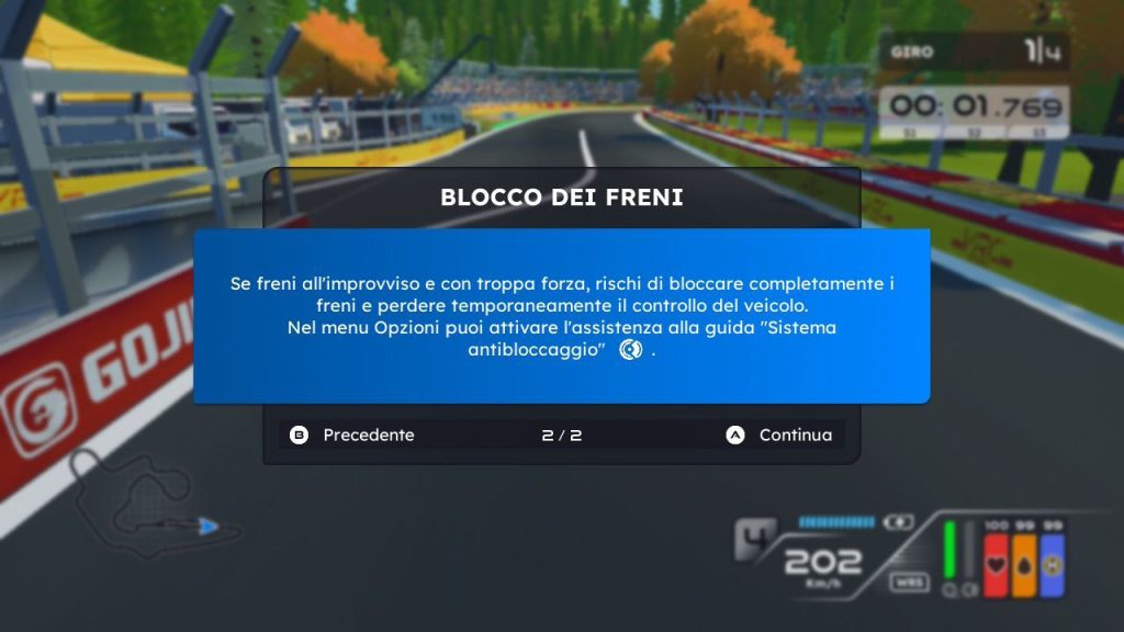 Menu di gioco Formula Legends