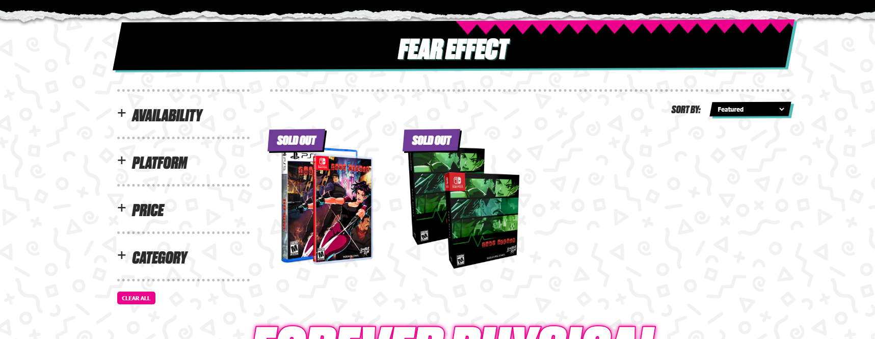 Fear Effect sold Out su Limited Run
