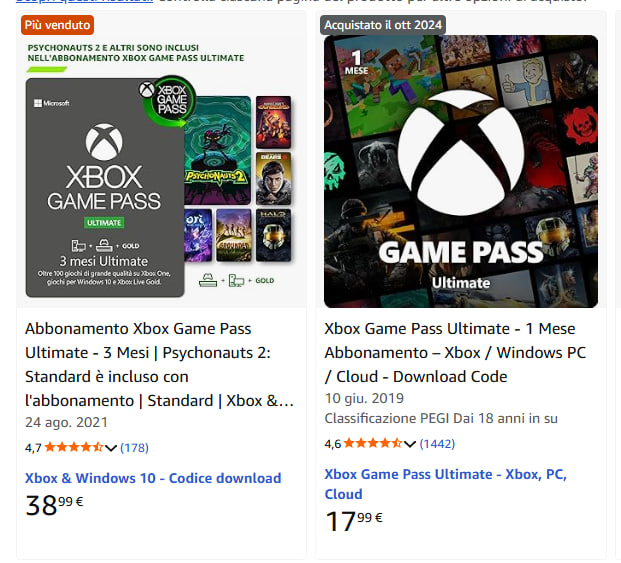 Game Pass Ultimate a 13€ al mese